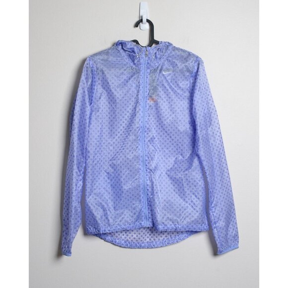 NWT Nike Running Cyclone Vapor Womens Small Jacket Purple Polka Dots Transparent - Picture 2 of 8